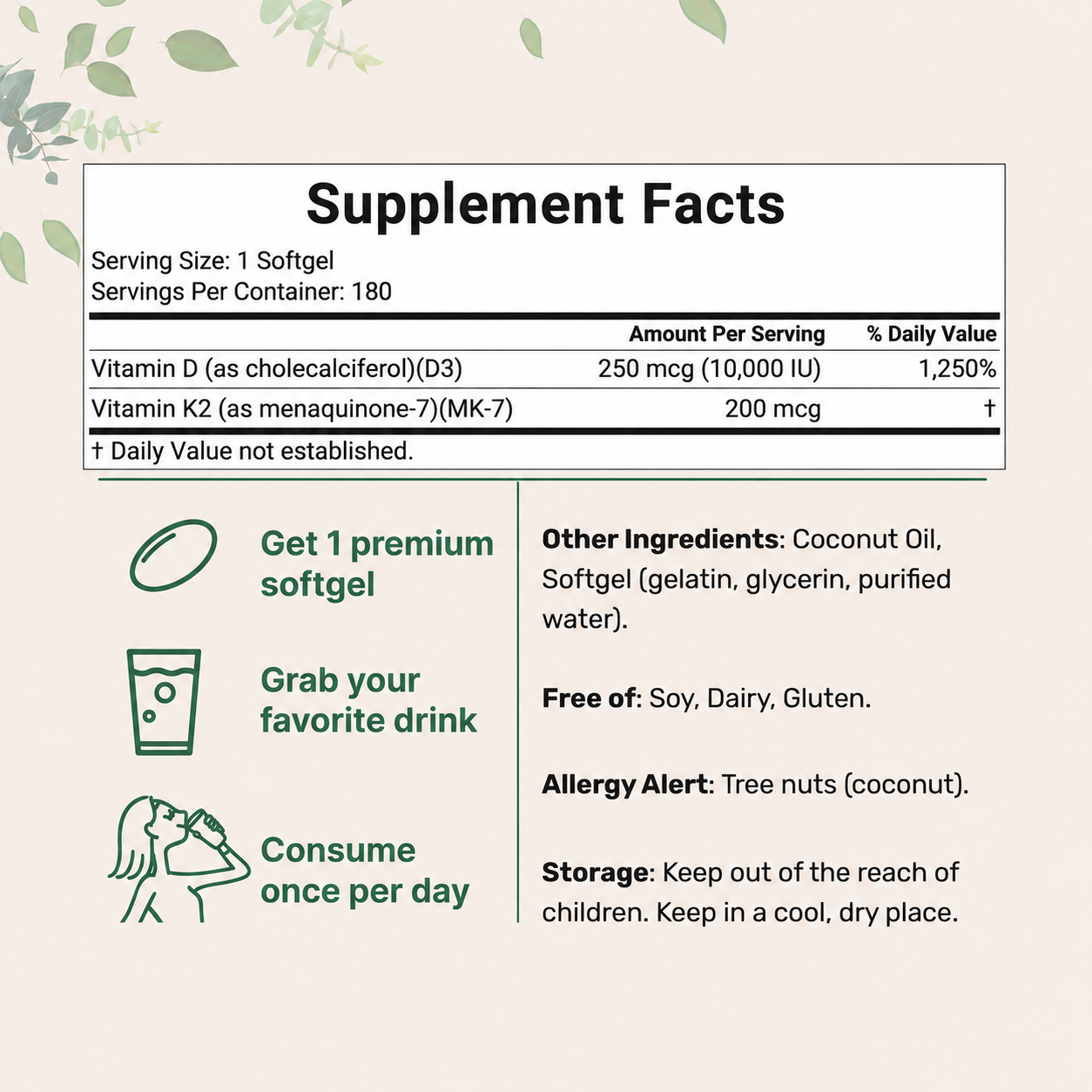 Vitamin D3&K2